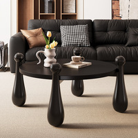 Klassischer Chinesischer Stil Modernes Design Runder Massivholz Kaffee- & Teetisch Niedriger Wohnzimmertisch Anpassbare Größe und Ausführung