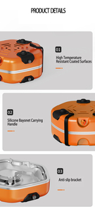 Ngoài trời đôi <span class=keywords><strong>Burner</strong></span> 2500W <span class=keywords><strong>Propane</strong></span> butan Bếp gas cắm trại di động vỏ gấp bếp - Product Image 4