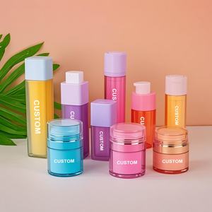 Flacon pompe sans air personnalisé en plastique AS avec bouchon, 30ml, 50ml, 100ml, 120ml, 250ml, pour emballage cosmétique et soins de la peau - Product Image 1