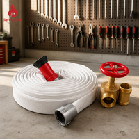 Enrouleur de tuyau d'incendie mural robuste, flexible, de type pivotant, avec revêtement en PVC tissé, 220 PSI, avec raccord en aluminium pour la protection incendie