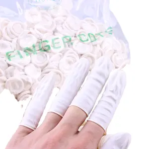 工业/实验室用白色一次性乳胶防滑无尘洁净室手指床