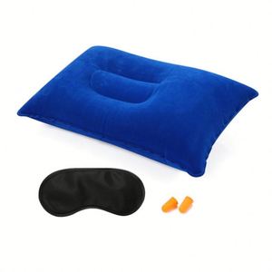 Almohada de Viaje Inflable para Camping, Pequeña, Cuadrada, de Tela Flocada, con Soporte para el Cuello, para Campamento, Senderismo y Oficina - Product Image 2