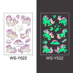 Tatuajes temporales brillantes para niños, impermeables, luminosos, estilo mixto, animales de dibujos animados, Robot, <span class=keywords><strong>tatuaje</strong></span>, dinosaurio, sirena, <span class=keywords><strong>tatuaje</strong></span>, pegatinas - Product Image 3