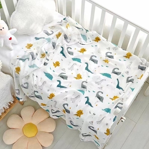 Cheap 120*110 Cm <strong>Swaddle</strong> Wrap Soft Silky Bamboo Cotton Muslin Blanket Quick-Dry Baby Wrap Towel For Newborn Space-Saving Closet - Product Image 3