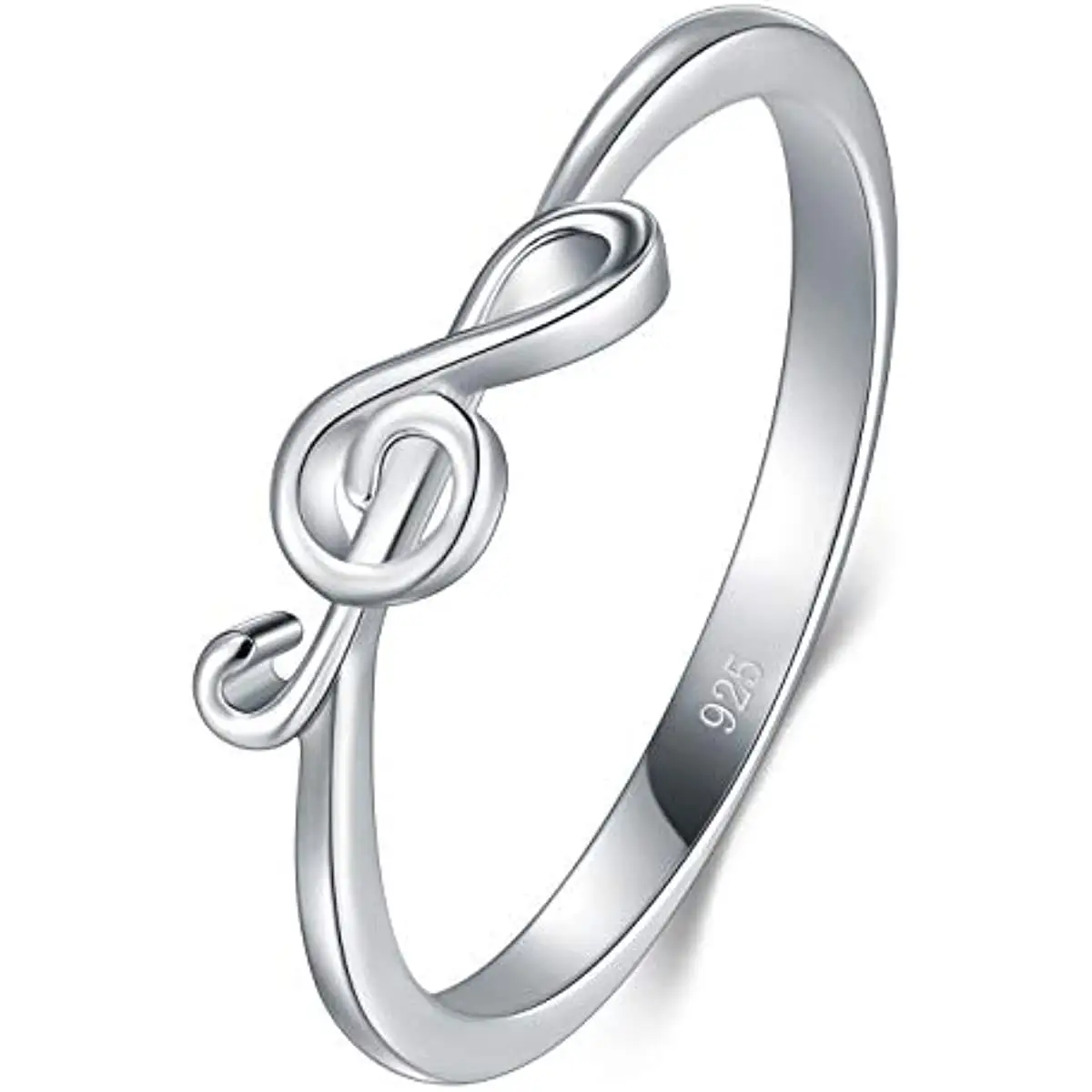 925 Sterling Silver Ring Fashion Musical Symbol Stackable Ring Gift For Girlfriend Fine Jewelry rings