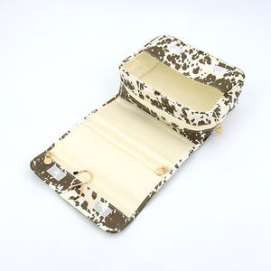 Bolsa de Aseo Colgante Personalizada, Organizador de Cosméticos de Gran Capacidad, Plegable, de Cuero PU, con Gancho - Product Image 2