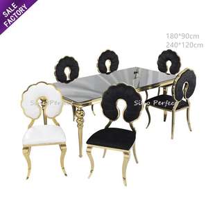 Mesas de Acero Inoxidable de Lujo Doradas para Eventos, Banquetes, Bodas y Fiestas, Precio de Fábrica - Product Image 5