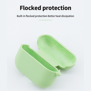 Funda Sencilla y Segura de Silicona Líquida para Estuche de Carga de <span class=keywords><strong>Airpods</strong></span> <span class=keywords><strong>Pro</strong></span> con Hebilla para Resistencia a Golpes y Caídas - Product Image 2