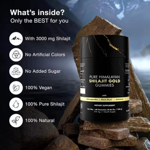 Tốt hơn ALT tự nhiên ban đầu vàng Himalaya shilajit năng lượng Gummies cho nam giới biển rêu sư tử bờm chiết xuất dành cho người lớn bổ sung - Product Image 5