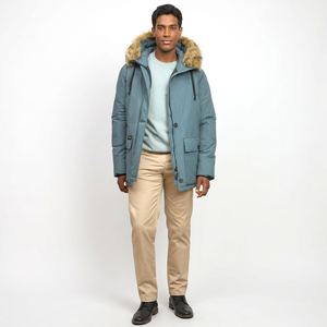 Men's Winter Parka <b>Jacket</b> Medium Size Breathable Canvas Coat <b>Warm</b> Outwear for Winter High Street Style Hot Parka - Product Image 1