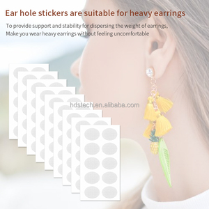 Fábrica Direta PE Respirável Earlobe Suporte Brincos Proteção Invisível Adesivos para Orelha Buracos Anti-Expansão para Festa - Product Image 3