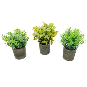 LUYI B2B Liquidación: Set de 3 Mini Plantas Artificiales en Maceta de Plástico para Decoración de Hogar, Jardín y Oficina - Product Image 6