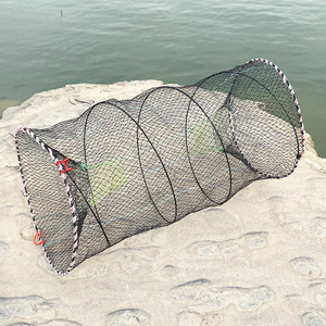 OEM Foldable Fishing <strong>Net</strong> 1*1cm Large <strong>Mesh</strong> Crab Cage Spring Round Telescopic 6 Strands with Knotted <strong>Net</strong> - Product Image 5