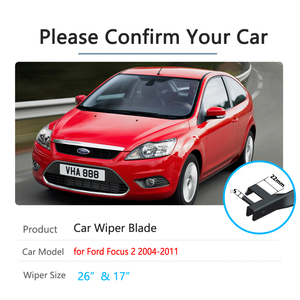 Per <span class=keywords><strong>Ford</strong></span> <span class=keywords><strong>Focus</strong></span> 2 MK2 MK2.5 2004 ~ 2011 Parabrezza Parabrezza <span class=keywords><strong>Tergicristalli</strong></span> Accessori Auto Auto Tergicristallo Lama di Adesivi 2005 2006 20007 2008 - Product Image 2