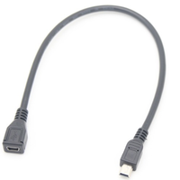 Câble d'extension de données et de charge USB mini 5 broches mâle-femelle personnalisé en PVC pour moniteur