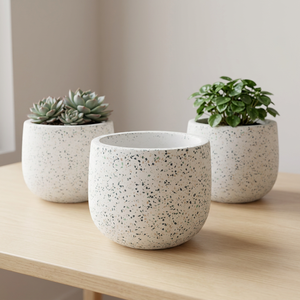 Pot à succulentes en céramique conique de style japonais, imitation bois, design minimaliste, pour centre commercial, intérieur/extérieur - Product Image 2