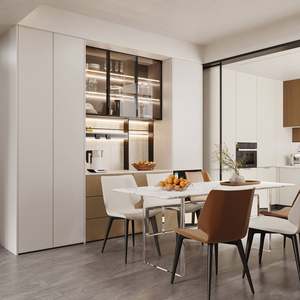 Aparador de Madera de Estilo Chino Moderno con Amplio Espacio de Almacenamiento, Diseño Modular Duradero para Comedor, Dormitorio, Bar y Sala de Estar - Product Image 3