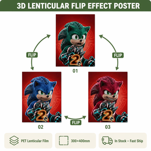 Affiches d'anime 3D lenticulaires en plastique les plus vendues 30x40cm |   Art mural HD pour la décoration de la maison |   Salon Chambre à coucher - Product Image 1