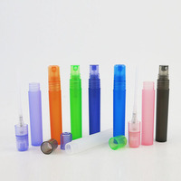 Atomiseur de parfum en plastique respectueux de l'environnement, fond noir rechargeable de 10 ml