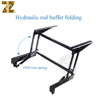Mécanisme de table pliante avec levage de bureau à fermeture douce et charnière à ressort à gaz réglable pour table basse avec plateau relevable