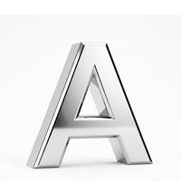 Letras Metálicas 3D de Precisión para Firmas Contabólicas, Placa de Identidad de Oficina Moderna y Minimalista