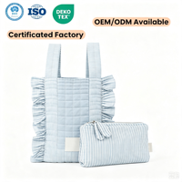 Sac de poussette matelassé en coton, organisateur universel pour poussette, sac fourre-tout multifonctionnel à volants pour maman, vente en gros