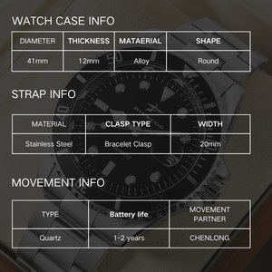 高品質ステンレススチール製ファッションクォーツ腕時計、ガラス文字盤、夜光針、高周波ムーブメント、230mmストラップ - Product Image 6
