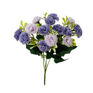 Ramo de Flores de Seda de 33 cm, Clavel e Hortensia, Decoraciones para Mesa de Boda y Hogar, Accesorios de Fotografía - Product Image 5
