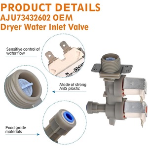 วาล์วน้ำเข้า AjU73432602 Dc12V สำหรับชิ้นส่วนเครื่องอบผ้าแอลจี เคนมอร์พลาสติกไฟฟ้าวาล์ว 2 ทาง - Product Image 2