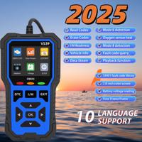 Escáner V539 OBD2 actualizado 2025, lector de código de falla de coche alimentado por USB para vehículos de protocolo OBD II desde 1996, herramientas de escaneo