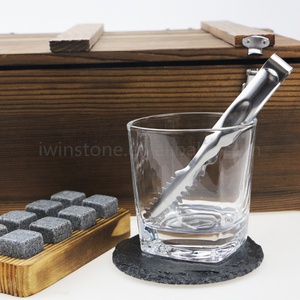 Yo gano Whisky piedras regalo conjunto de 8 naturales <span class=keywords><strong>esteatita</strong></span> con estilo caja de madera y libre bolsa de terciopelo - Product Image 5