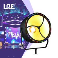 Projecteur de scène LED rétro 200W avec anneau halo RGB, effet de fond, DMX sans fil, RDM, blinder vintage pour public, idéal pour les clubs