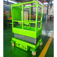 Plataforma de Trabajo Aérea con Capacidad de Carga de 240 kg y Altura de Elevación de 4 m, Mini Elevador de Tijera Manual para Uso Doméstico
