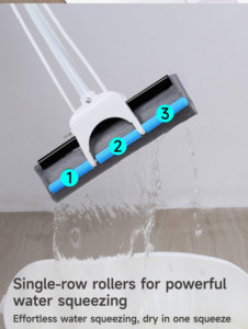 Serpillère éponge auto-essoreuse Realida avec manche extensible en acier inoxydable, auto-nettoyante et réutilisable pour le nettoyage des sols en mélamine - Product Image 3