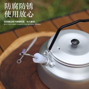 Buse en silicone pour bouilloire de camping extérieure personnalisée en gros, adaptateur de sortie d'<span class=keywords><strong>eau</strong></span> portable en acier inoxydable pour cafetière avec tuyau allongé - Product Image 4