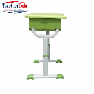 Meubles scolaires, sièges en plastique verts bon marché pour la salle de classe, table en plastique, ensemble bureau et chaise pour étudiants, bureau et chaise scolaires en plastique pour les enfants du primaire - Product Image 3