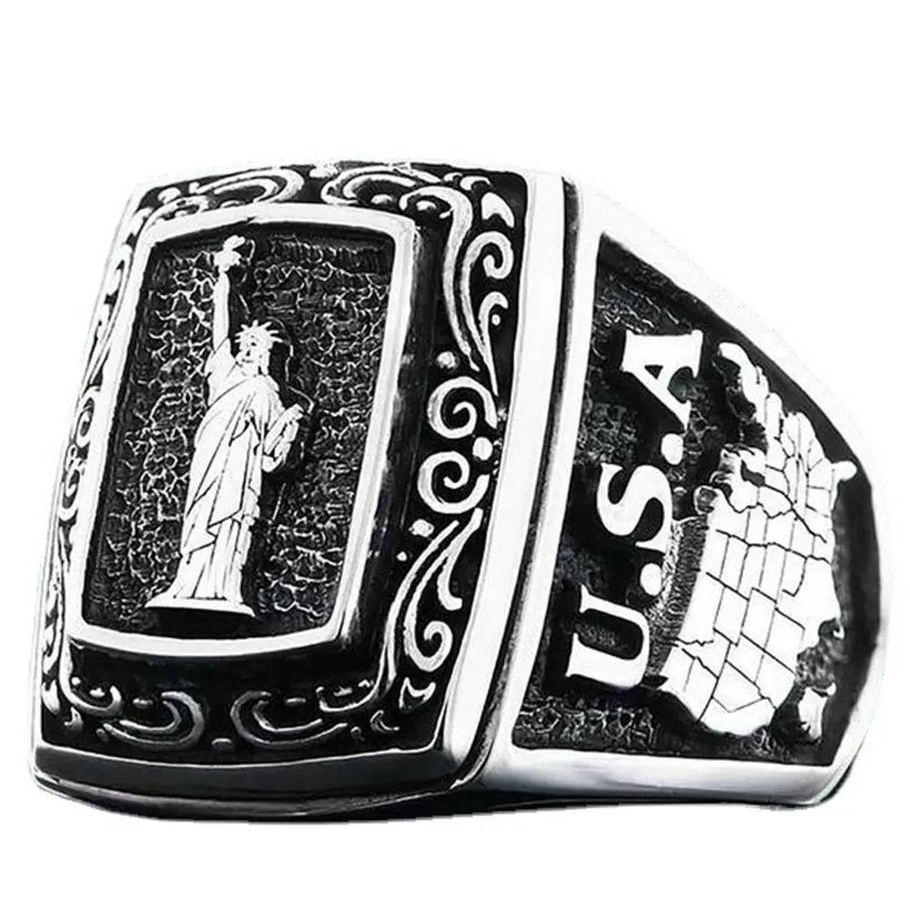 European And American Liberty Punk Style Men's Ring Fashion Trendy Brand Personalized Gift Ring
