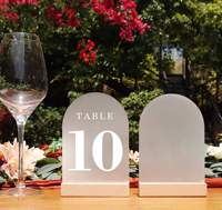 Affichage de table personnalisé en acrylique, panneau de bar en acrylique, numéros de table en acrylique pour mariage, signalisation givrée