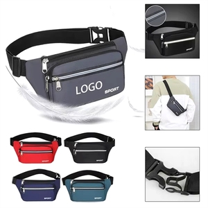 Sac banane multi-poches personnalisé avec logo, sac de sport promotionnel pour activités de plein air - Product Image 2