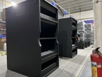 Haut-parleurs de réseau de lignes bon marché, fabricant de système d'adresse publique, haut-parleurs de réseau de lignes, support de système audio, son double 10 pouces 800w