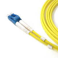 Cordon de brassage fibre optique monomode duplex LC UPC vers SC APC de haute qualité, LSZH jaune, pour utilisation FTTH et centre de données