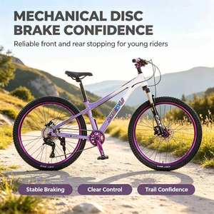 Bicicletta da Montagna MTBGO di Alta Qualità in Acciaio al Carbonio, 21 Velocità, 29 Pollici, Freni <span class=keywords><strong>a</strong></span> Disco, Forcella Ammortizzata, Pedali Standard, Ruote in Lega di Alluminio - Product Image 3