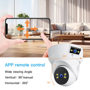 屋内Tuyaスマートセキュリティカメラ 天井設置型 ワイヤレスWiFi 2.4G/5G デュアルレンズ デュアル画像 CMOS 5V2A AI人物検知 IP66 6MP - Product Image 4