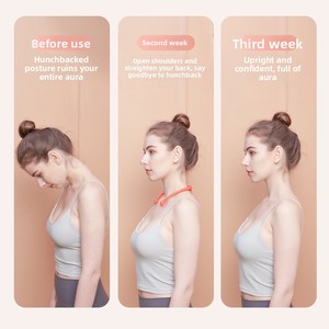 <span class=keywords><strong>Corrector</strong></span> de Postura Inteligente para Cuello y Vértebras Cervicales, Instrumento de Masaje Colgante Anti-Doblez, Recordatorio de Corrección de Postura, Material PU - Product Image 4