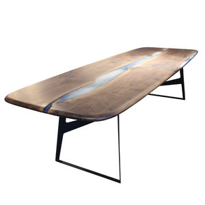 Grande <span class=keywords><strong>table</strong></span> de salle à manger en bois massif avec résine époxy <span class=keywords><strong>3M</strong></span> - Product Image 6