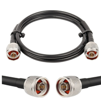 Prise mâle coaxiale N en cuivre vers câble en queue de cochon droit mâle N LMR400 LMR195 LMR600 RG58 pour assemblage de câble d'alimentation d'antenne