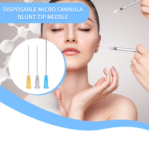 Aguja de cánula microcánula de punta roma estéril Liderson de seguridad médica 23G/25G para inyección, certificada CE Clase II, venta al por mayor - Product Image 3