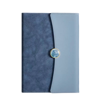 Carnet à couverture rigide en cuir de haute qualité, pliable en trois, avec thermos, format A5, reliure cousue, 100 feuilles, impression personnalisable