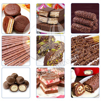 Machine à chocolat fondu OCENA, ligne de production d'enrobage de chocolat en promotion pour gâteaux