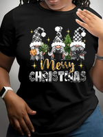 Tops imprimés pour femmes en polyester 200G, motifs de Noël, impression DTF, vente en gros, pour t-shirts de Noël